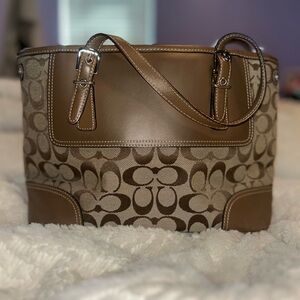 Brown Coach Designer Tote Bag